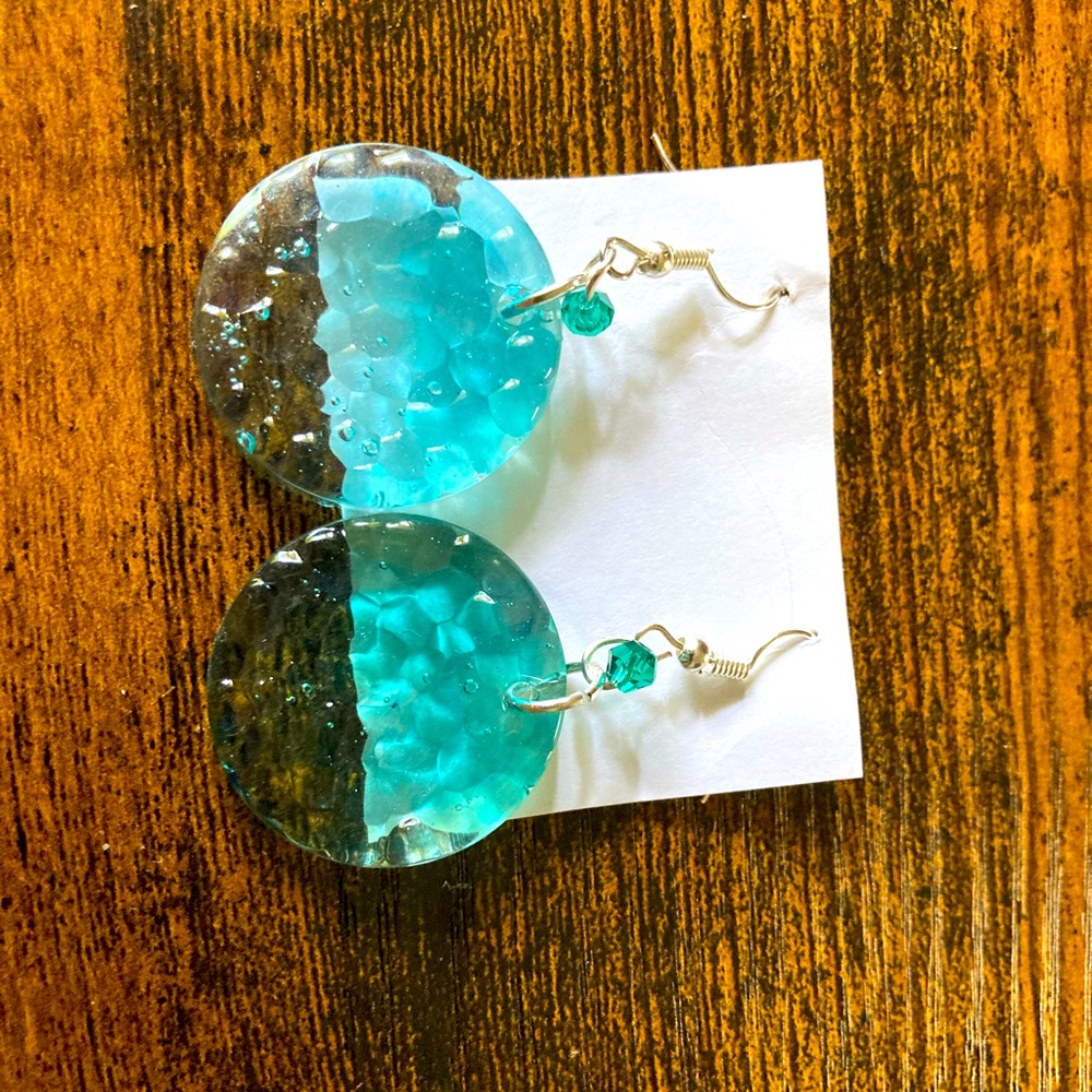 Under the sea resin earrings